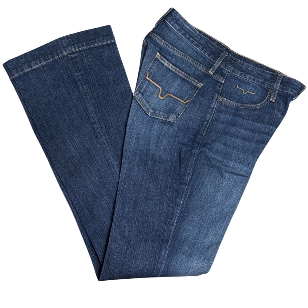 Kimes Ranch Women's Jennifer Dark Wash High Rise Stretch Trouser Jeans 8/36